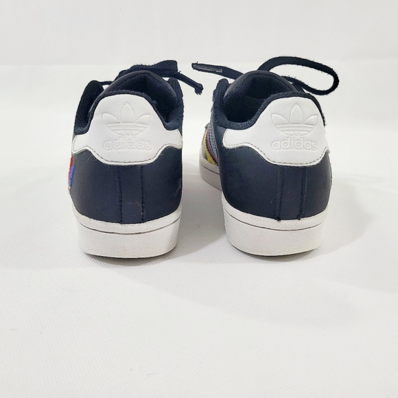 ADIDAS Superstar J Shelltops Colorful Stripes Shoes - Youth Size 4 - FW5235 - Picture 4 of 9